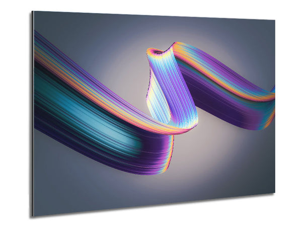 Neon coloured Ribbon Metal Print