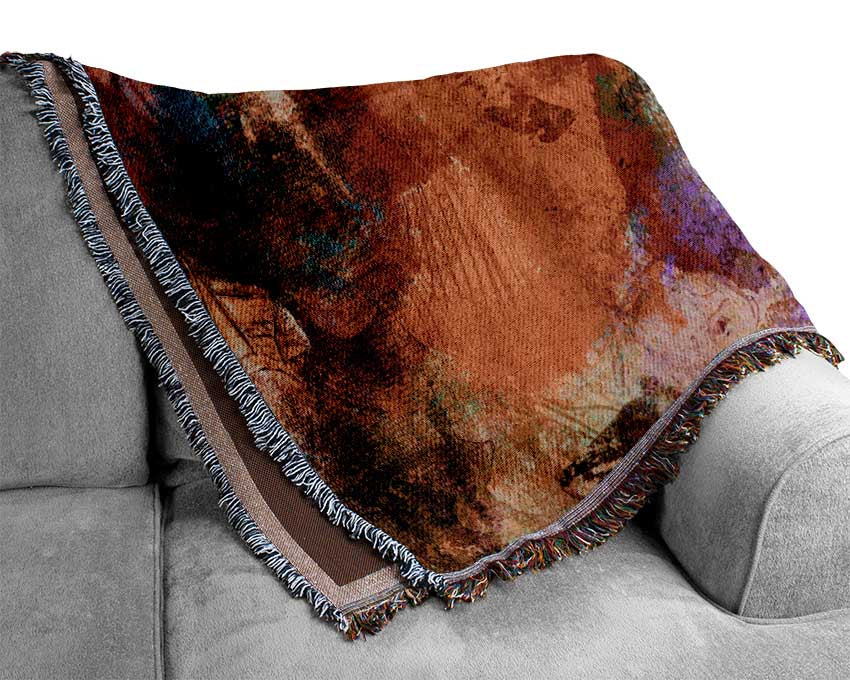 Splash of grunge colour Woven Blanket