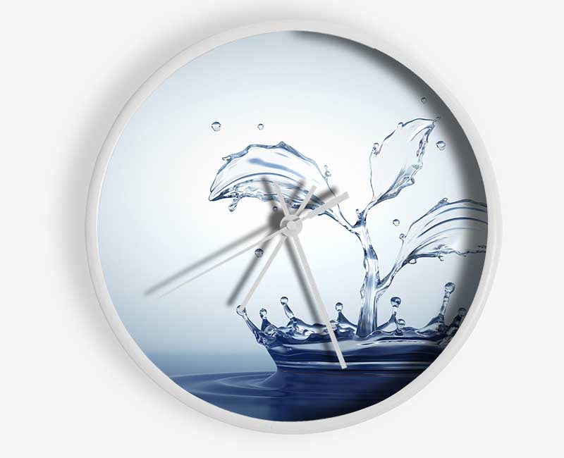 Water splash plant Clock - Wallart-Direct UK