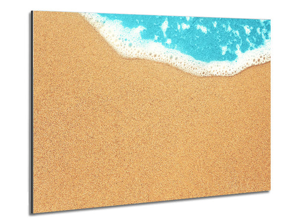 Sand and sea meet Metal Print