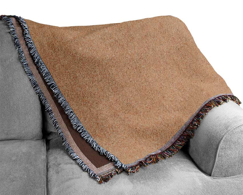 Sand and sea meet Woven Blanket