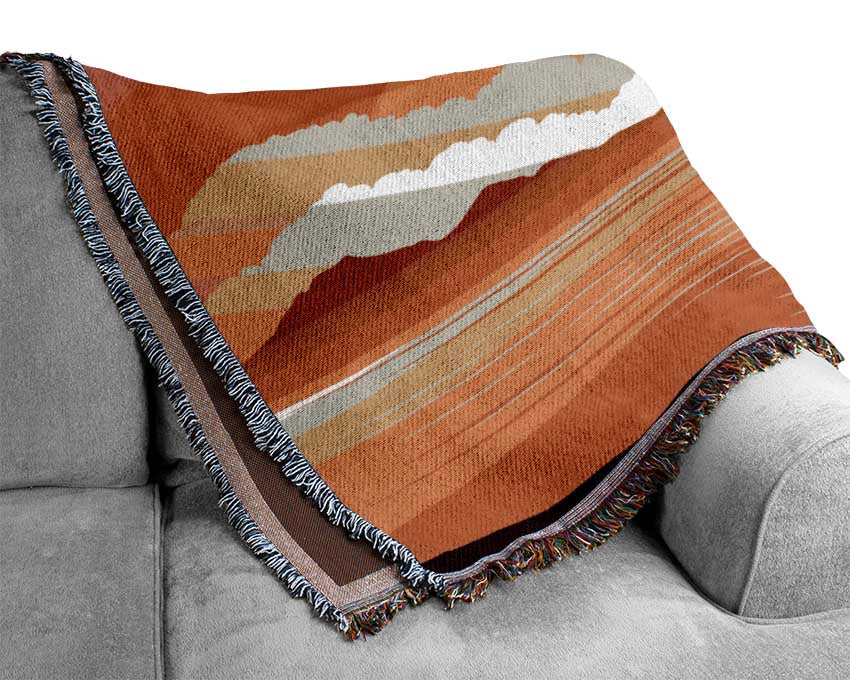 Paradise Illustration beach Woven Blanket