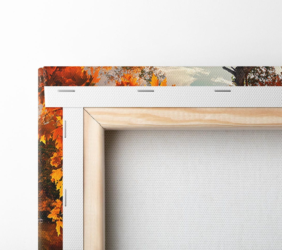 A Canvas Print of Perfect Autumn lake Canvas Print