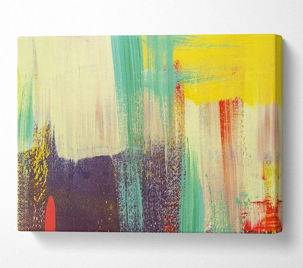 Picture of Thick coloured brush strokes Canvas Print Wall Art