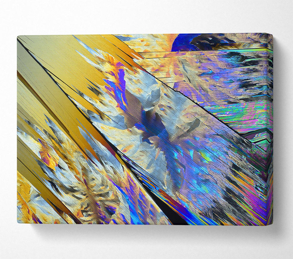 Picture of Neon Burnt Fractured colours Canvas Print Wall Art