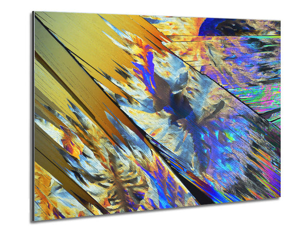 Neon Burnt Fractured colours Metal Print