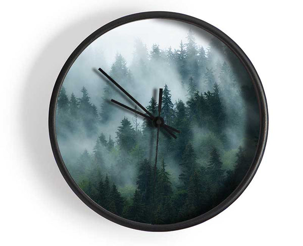 Mist in the dense woods Clock - Wallart-Direct UK