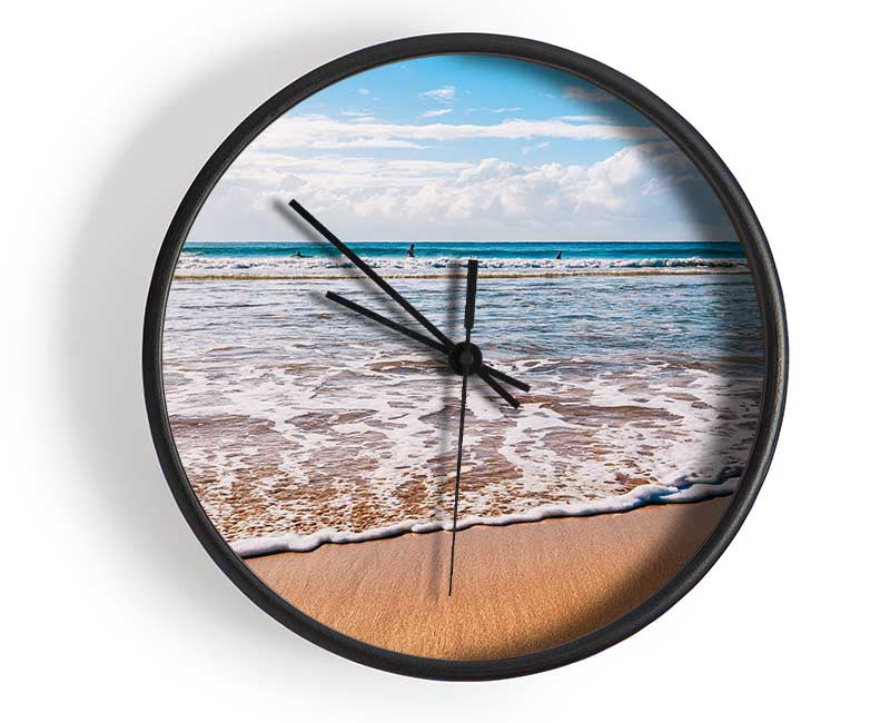 Beautiful sandy day at the beach Clock - Wallart-Direct UK