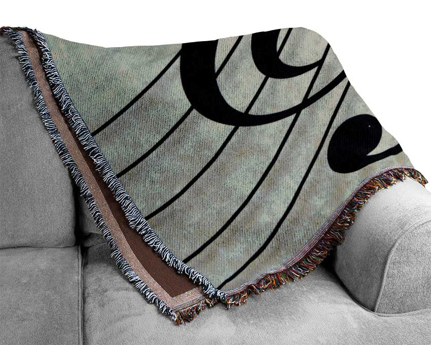 treble clef note Woven Blanket