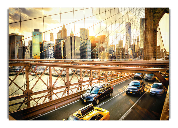 NYC-Brücke mit Verkehr