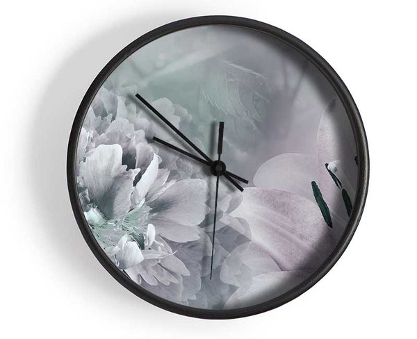 Flower Montage Clock - Wallart-Direct UK