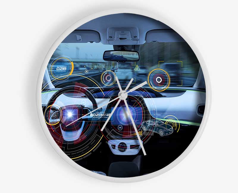 The car of the future Clock - Wallart-Direct UK