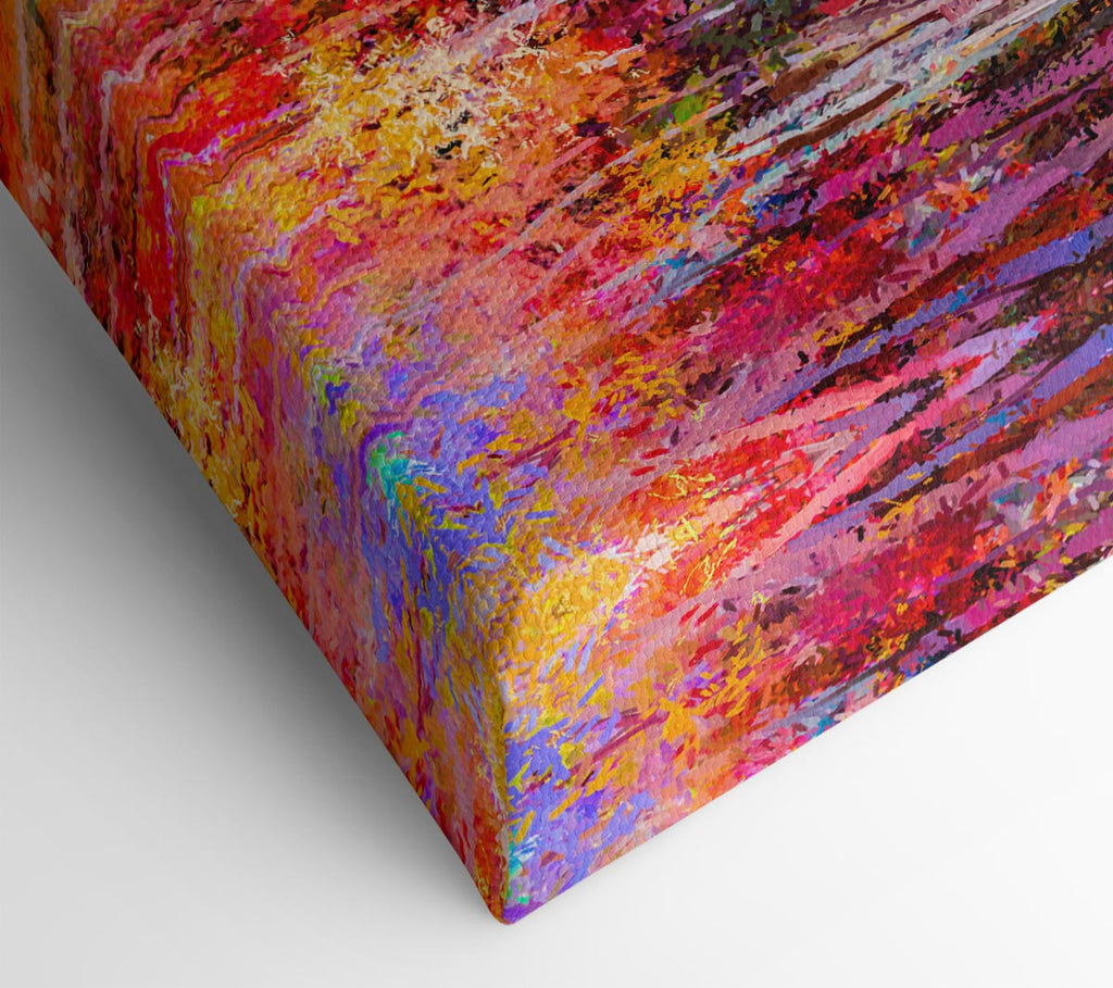 Picture of Abstract forest colour strokes Canvas Print Wall Art