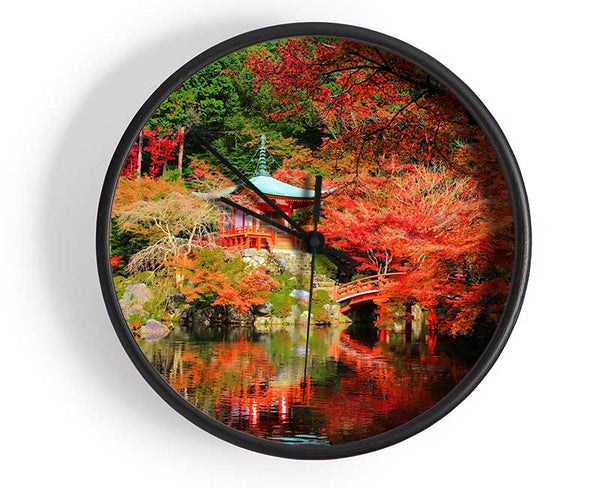 Oriental River in the woods Clock - Wallart-Direct UK