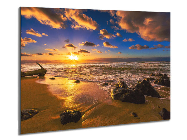 Himmlischer Himmel abseits des Strandes