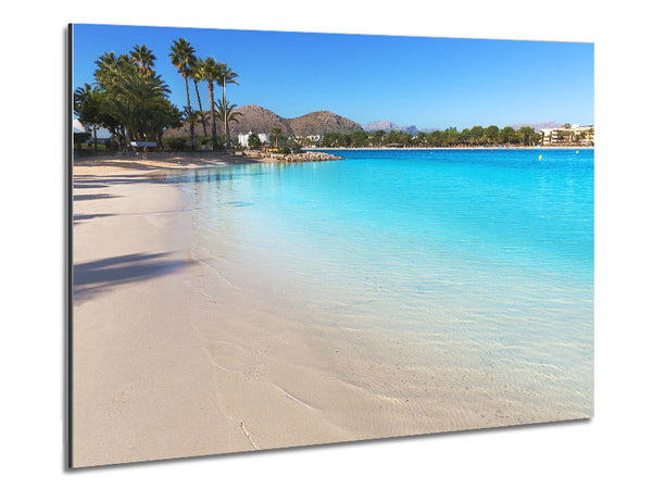 Sunset beach resort Metal Print