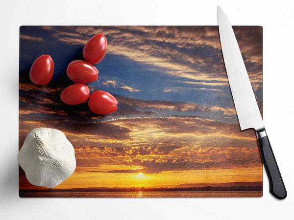 open up the skies Glass Chopping Board