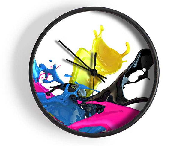 Funky colour splash Clock - Wallart-Direct UK
