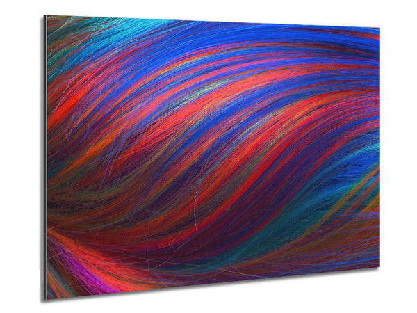 Multicoloured hair up close Metal Print
