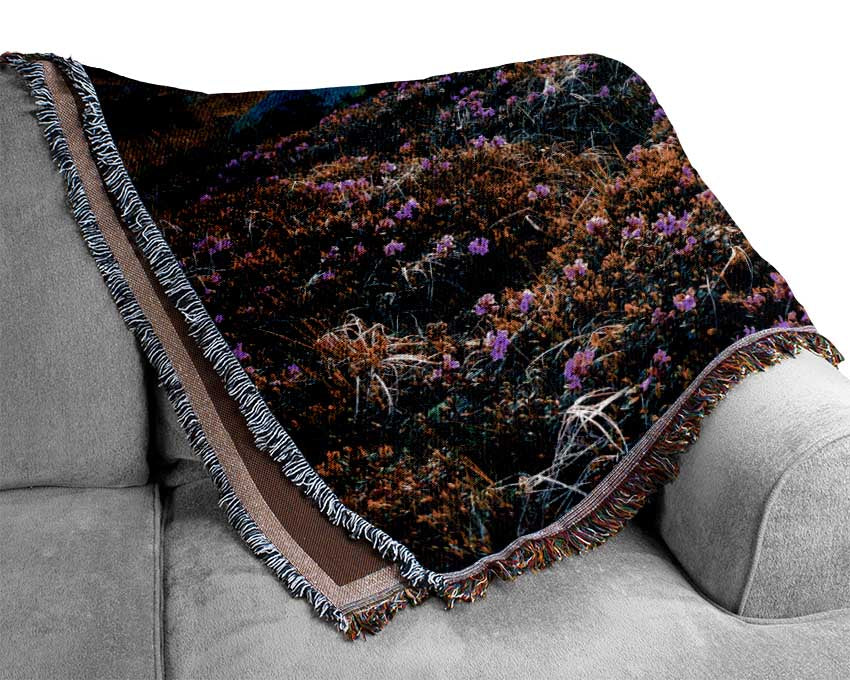 Mountain views of beauty Woven Blanket