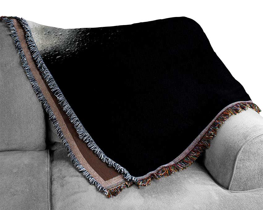 Water droplets on body Woven Blanket