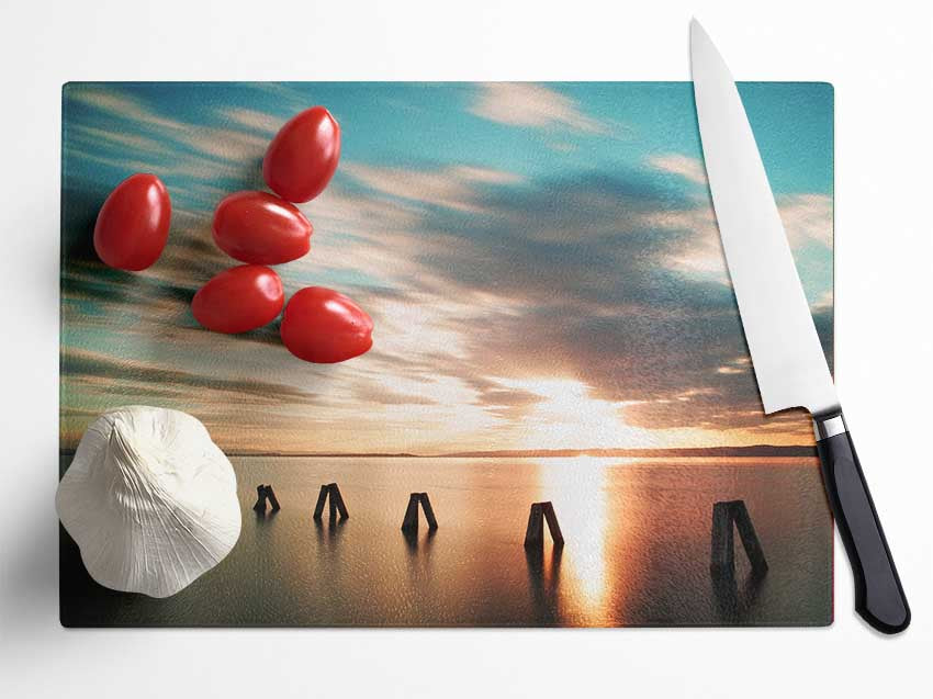 Soft exposed beach Glass Chopping Board