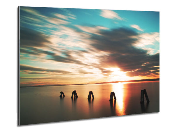 Soft exposed beach Metal Print