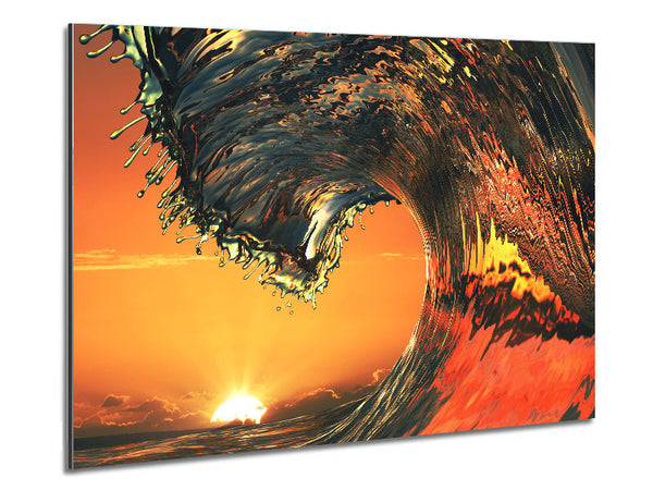 Detailed waves highly exposed Metal Print