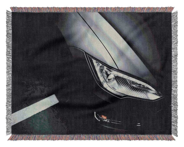 Slick view of headlight Woven Blanket