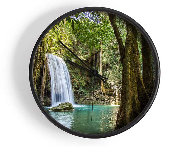 Amazon jungle waterfall Clock - Wallart-Direct UK