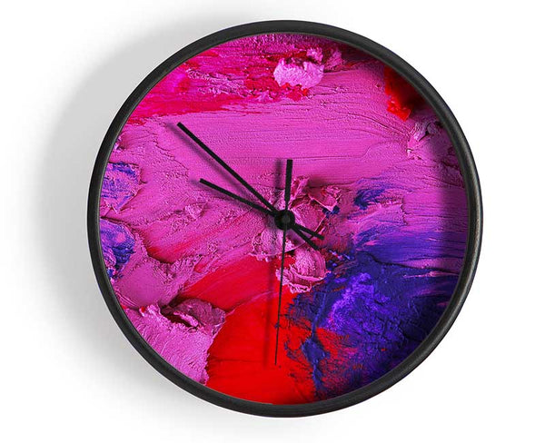 Dry coloured paste Clock - Wallart-Direct UK