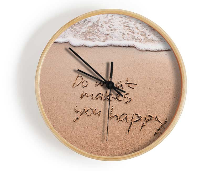 Do what makes you happy beach Clock - Wallart-Direct UK