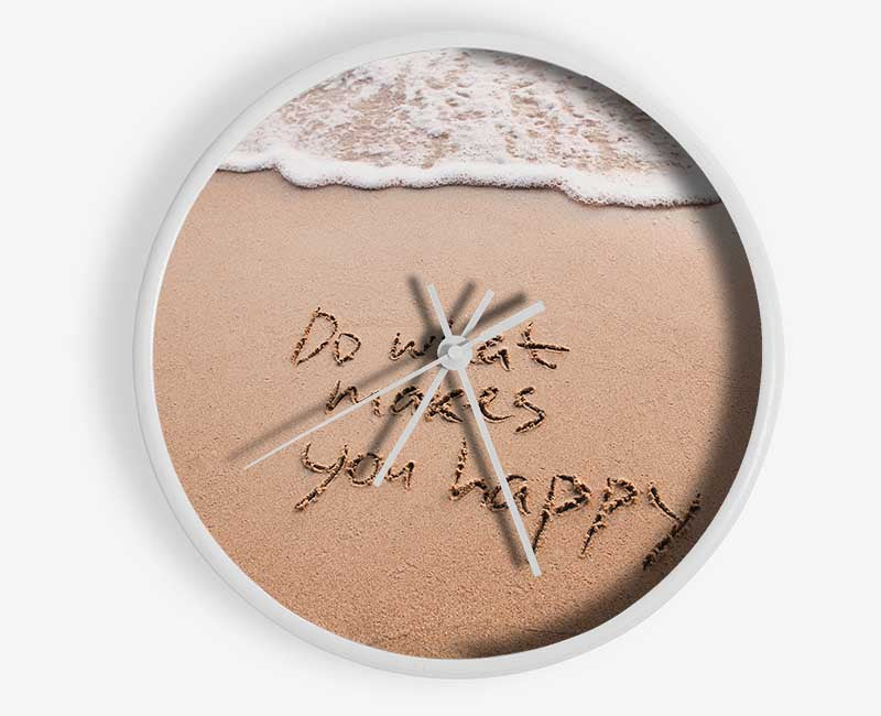 Do what makes you happy beach Clock - Wallart-Direct UK