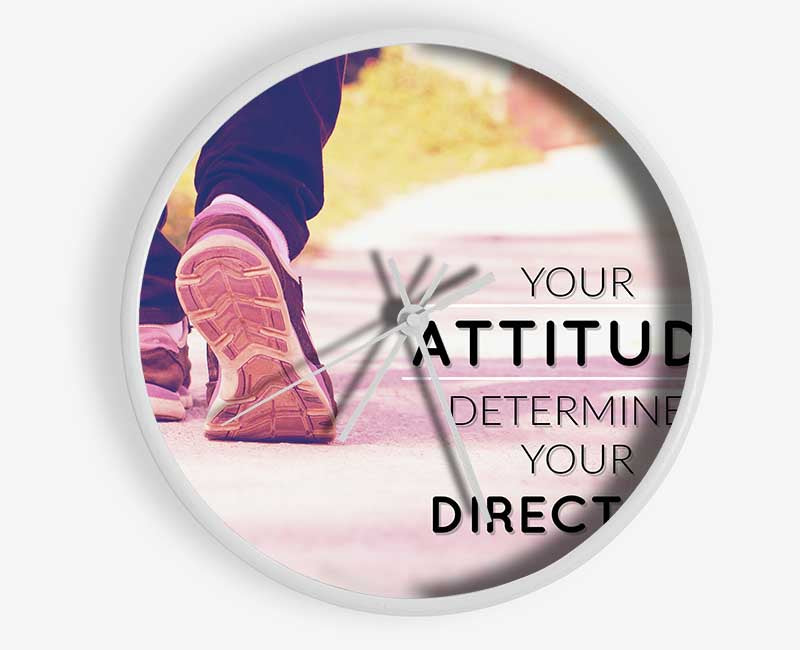 Your Attitude determines your direction Clock - Wallart-Direct UK