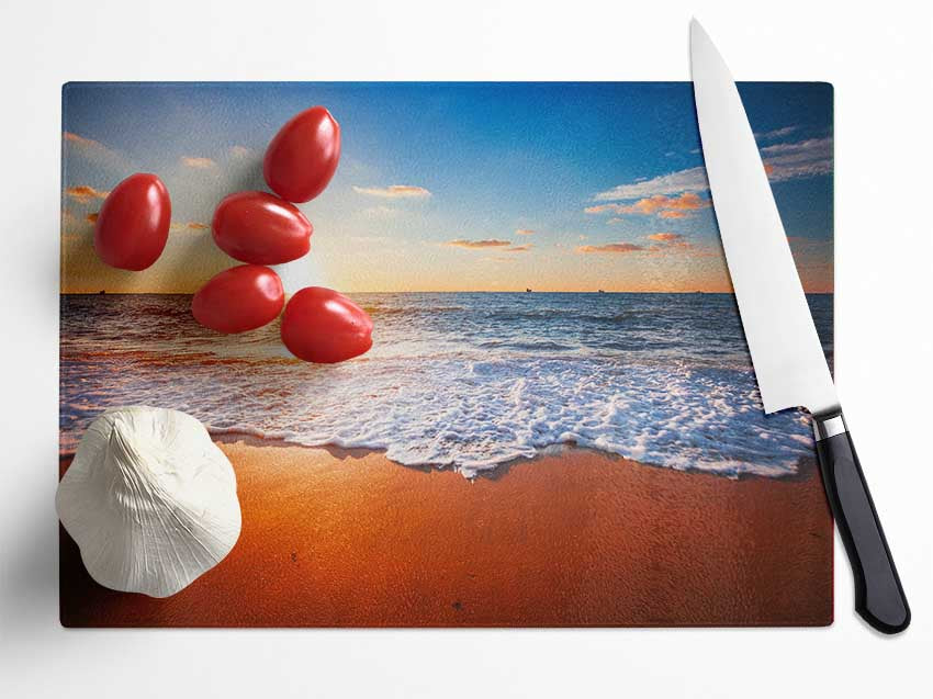 Red sands sea Glass Chopping Board