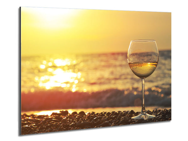 Wine on the beach Metal Print