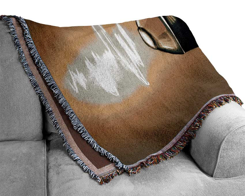 Light painted headphones Woven Blanket