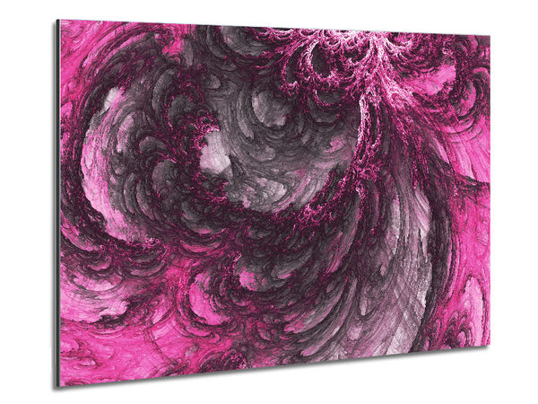 Pink distortion waves Metal Print
