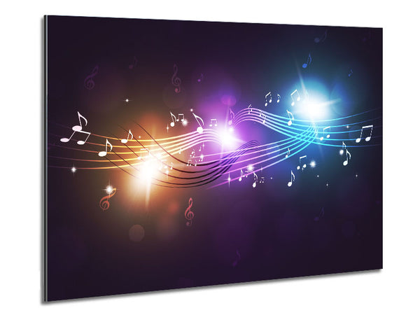 Musiknoten zum Farbspektrum