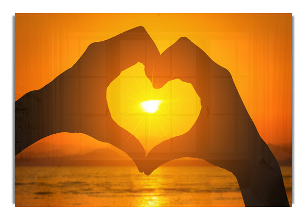 liebe herz hände sonnenuntergang