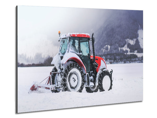 Traktor im Schnee