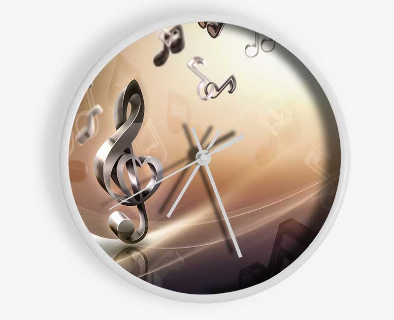 Musical notes love Clock - Wallart-Direct UK