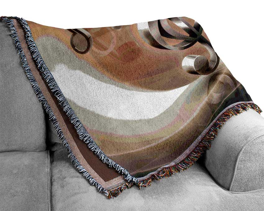 Musical notes love Woven Blanket