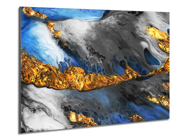 Oil flow of colours Metal Print
