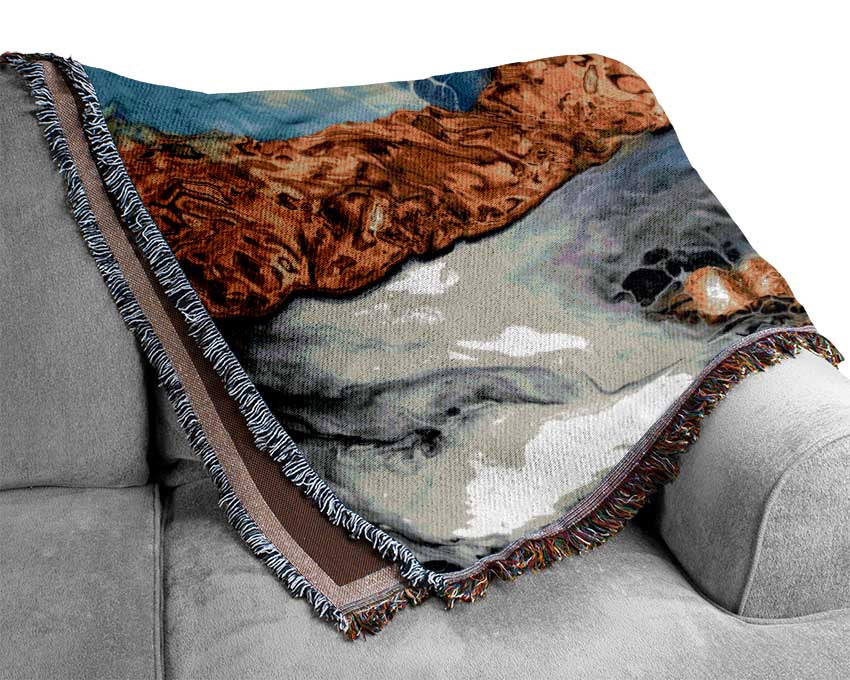 Oil flow of colours Woven Blanket