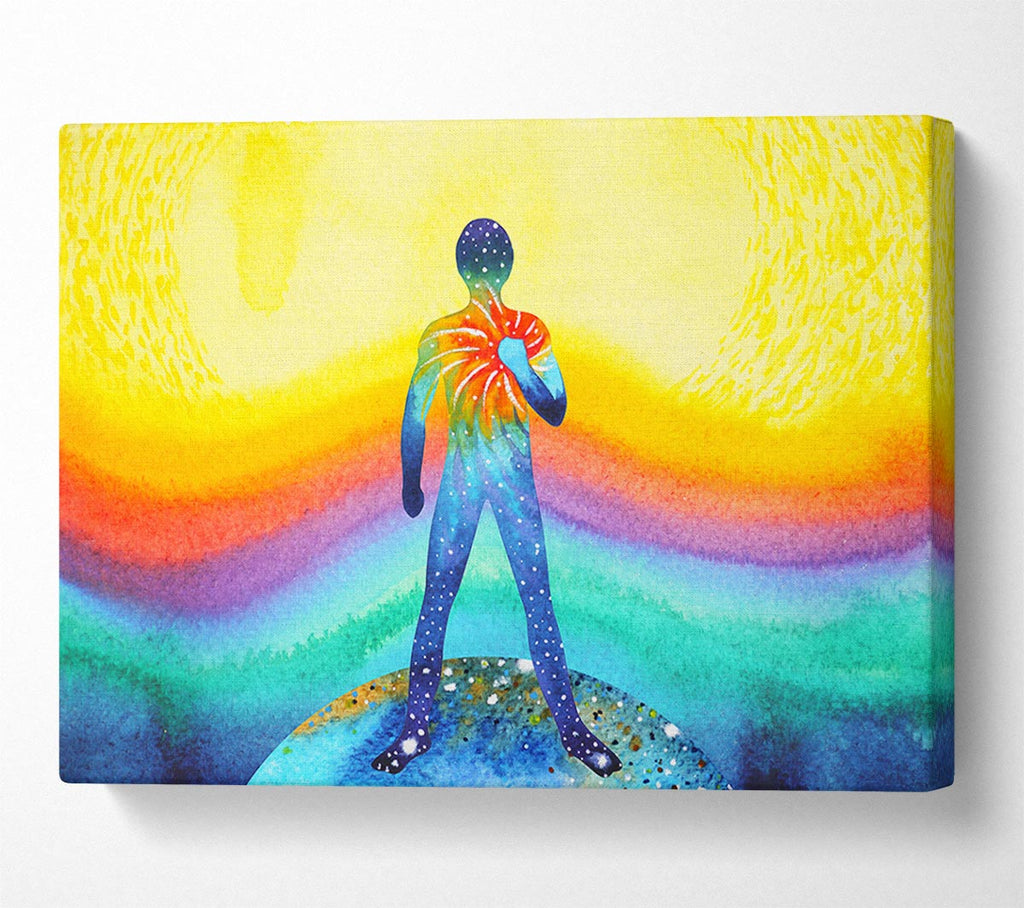 Picture of Stronger heart watercolour Canvas Print Wall Art
