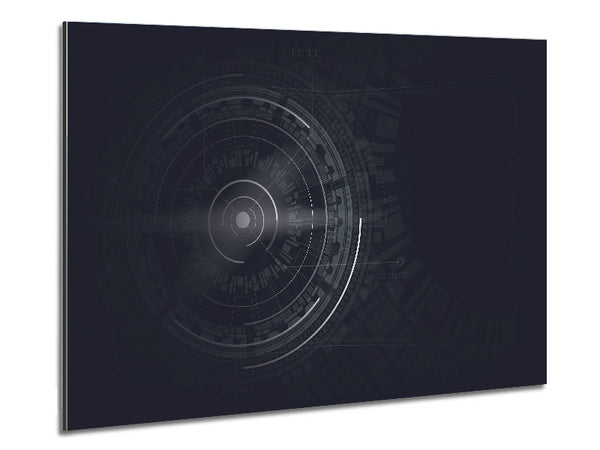 digital circles and lines Metal Print