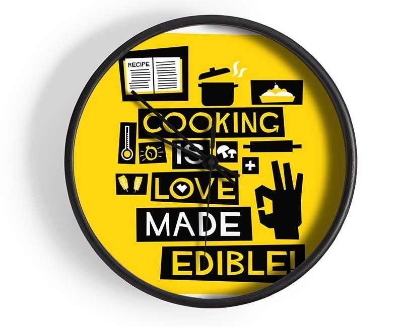 cooking is love made Edible Clock - Wallart-Direct UK