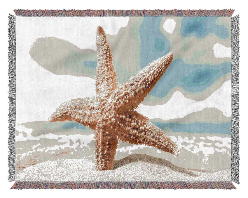 Starfish in detail sands Woven Blanket