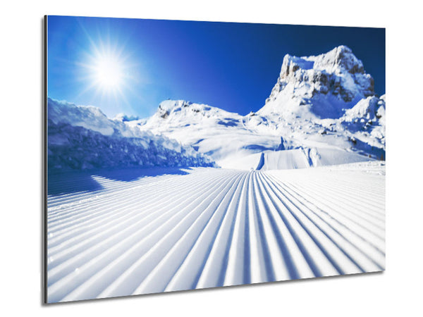 Gerade Linien im Schnee